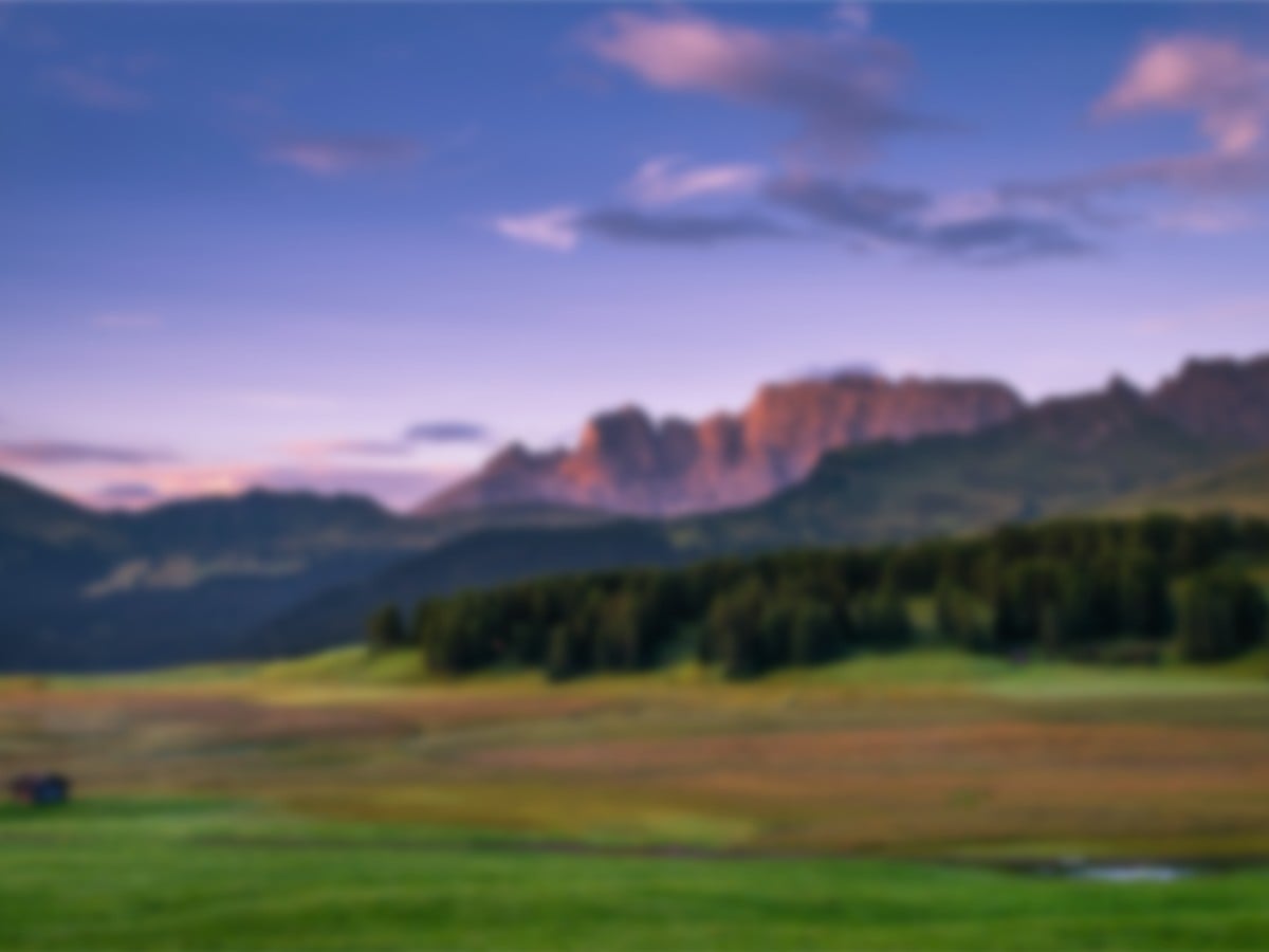A low quality blurry landscape photo