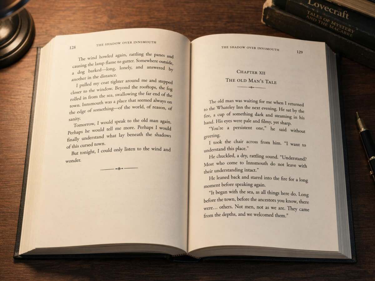 An ai sharpened image of a book with text on the pages