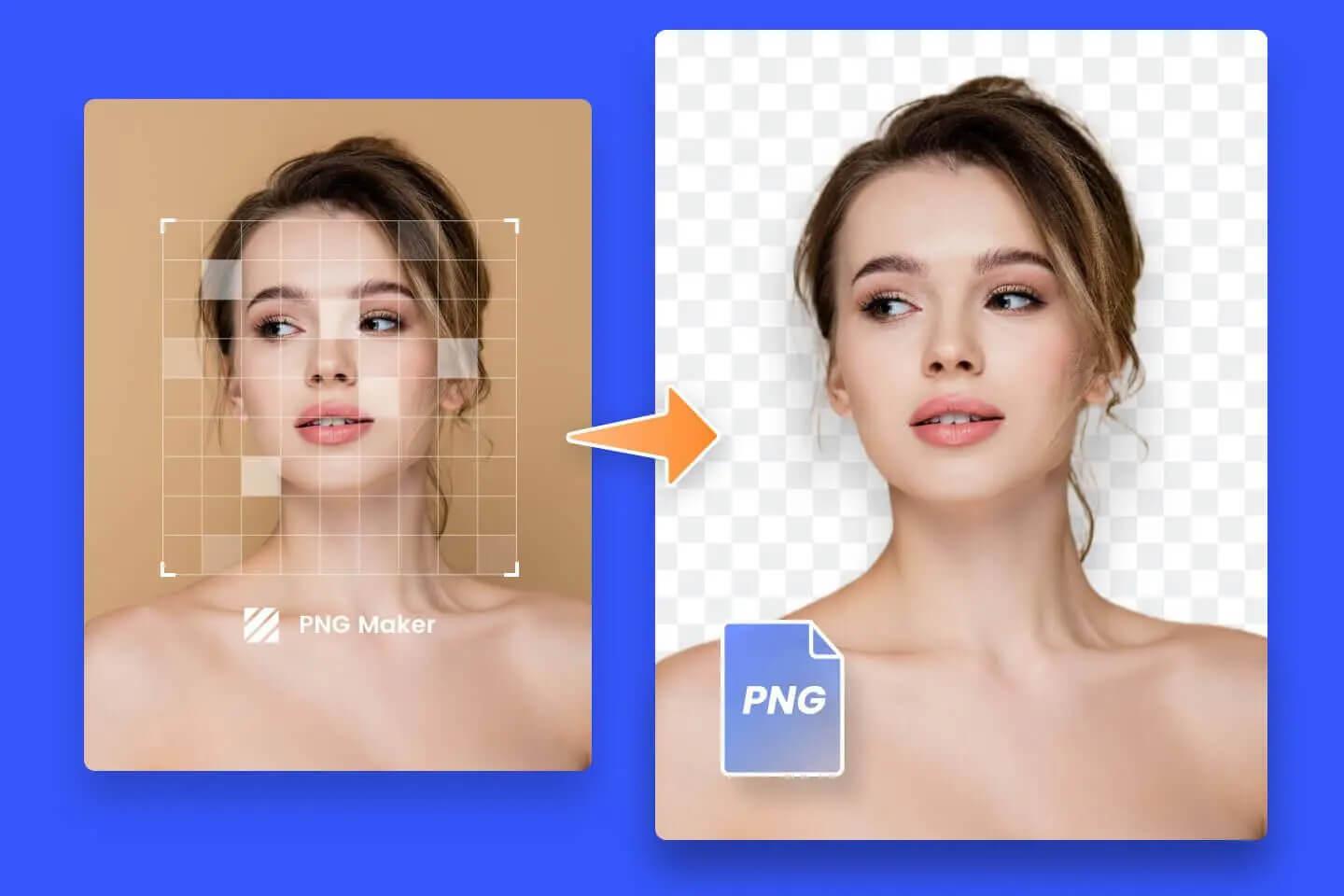 Criador de PNG online gratuito da Fotor