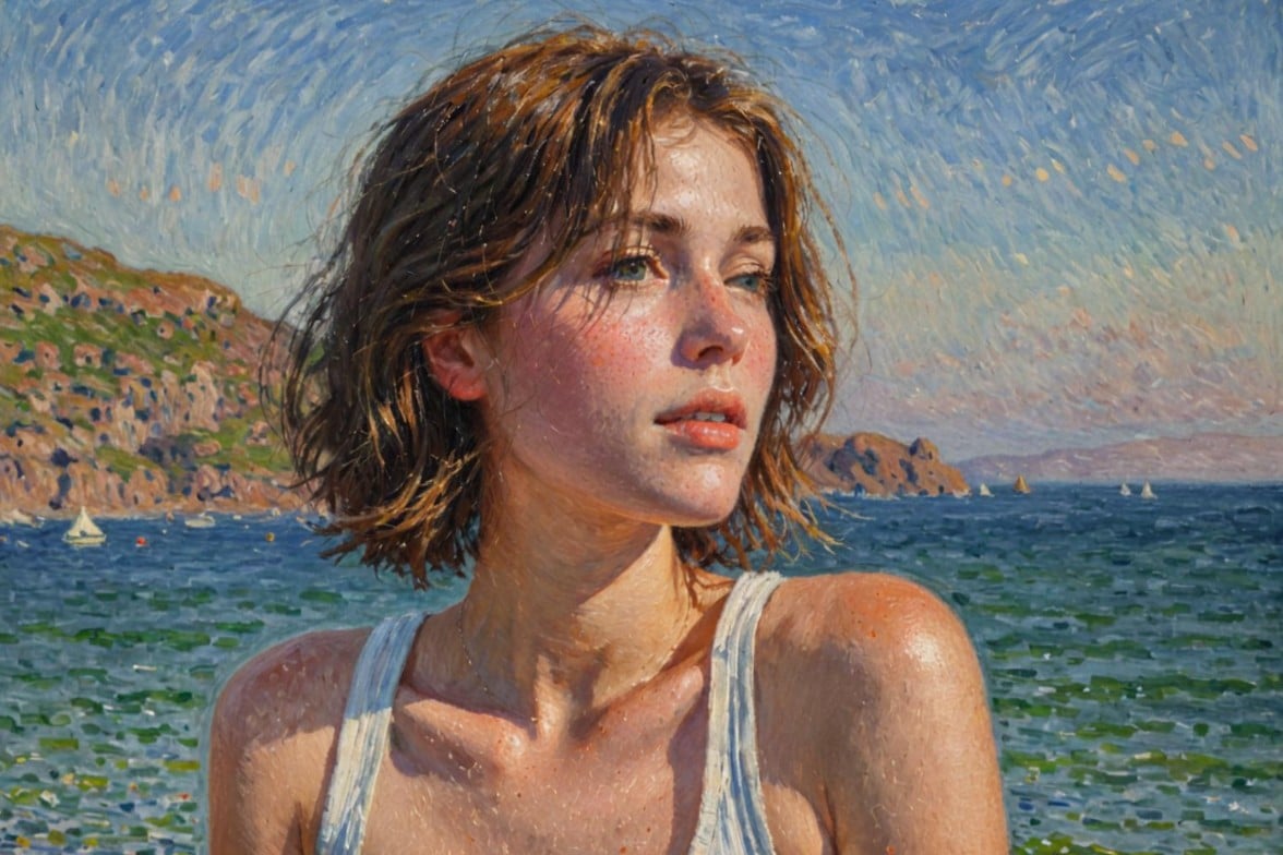 Expo painting fotor upload girl image for photo to painting feature on banner