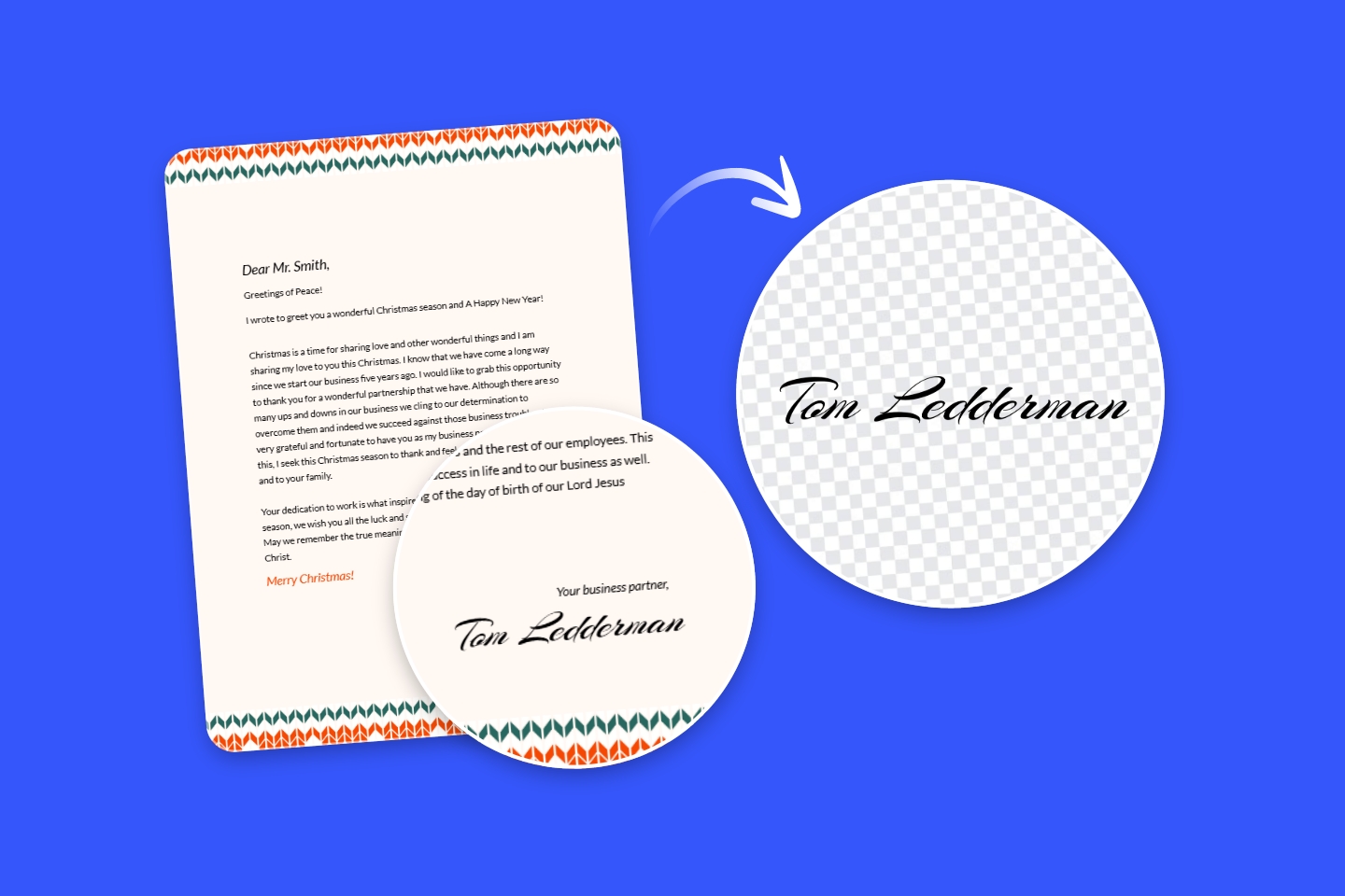 Extraiga un signo de un documento de impresión con el eliminador de fondo de firmas de Fotor