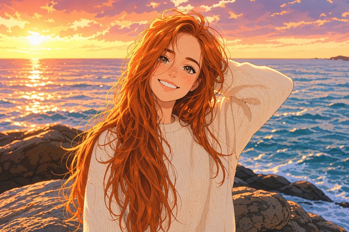 Fotor photo to anime feature banner girl image after