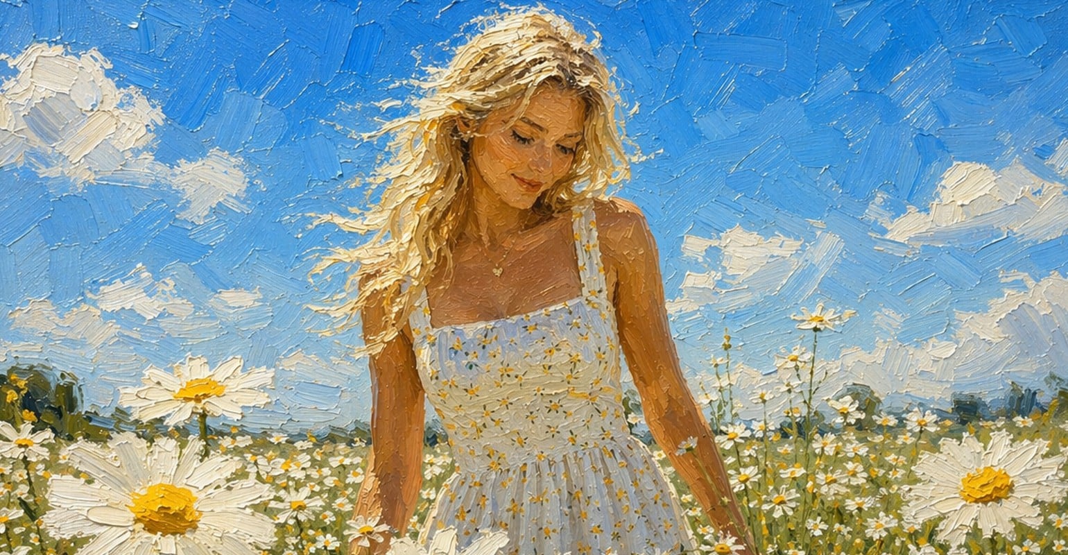 Goart girl portrait after photo to painting pc