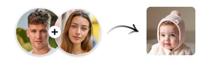 Use Fotor AI baby face generator to generate a realistic baby face image