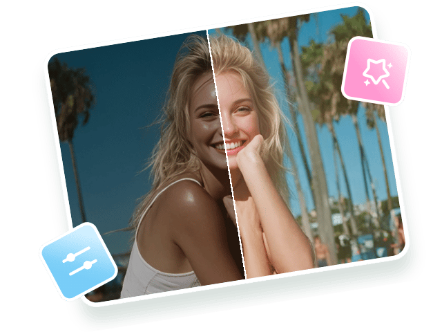 AI portrait enhancement example