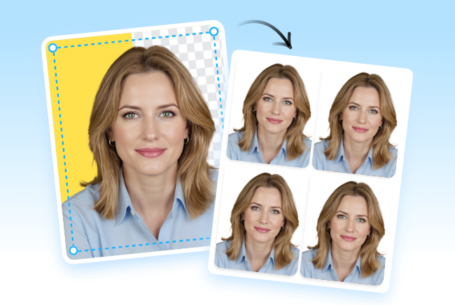 Hacer fotos de pasaporte para mujer
